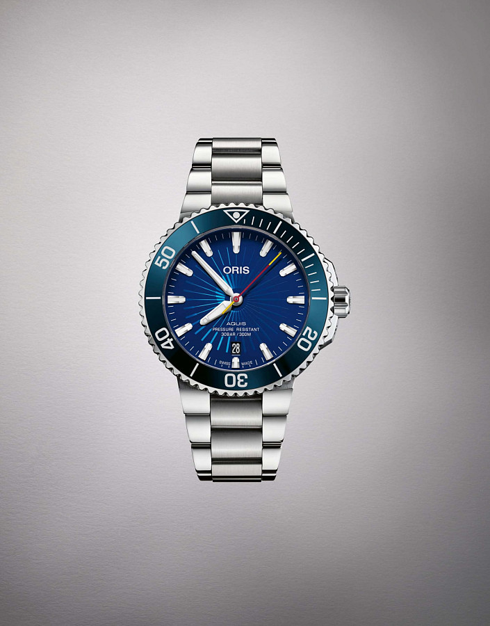 Часы Oris Aquis Sun Wukong Limited Edition 01 733 7766 4185-Set — мужские, нержавеющая сталь
