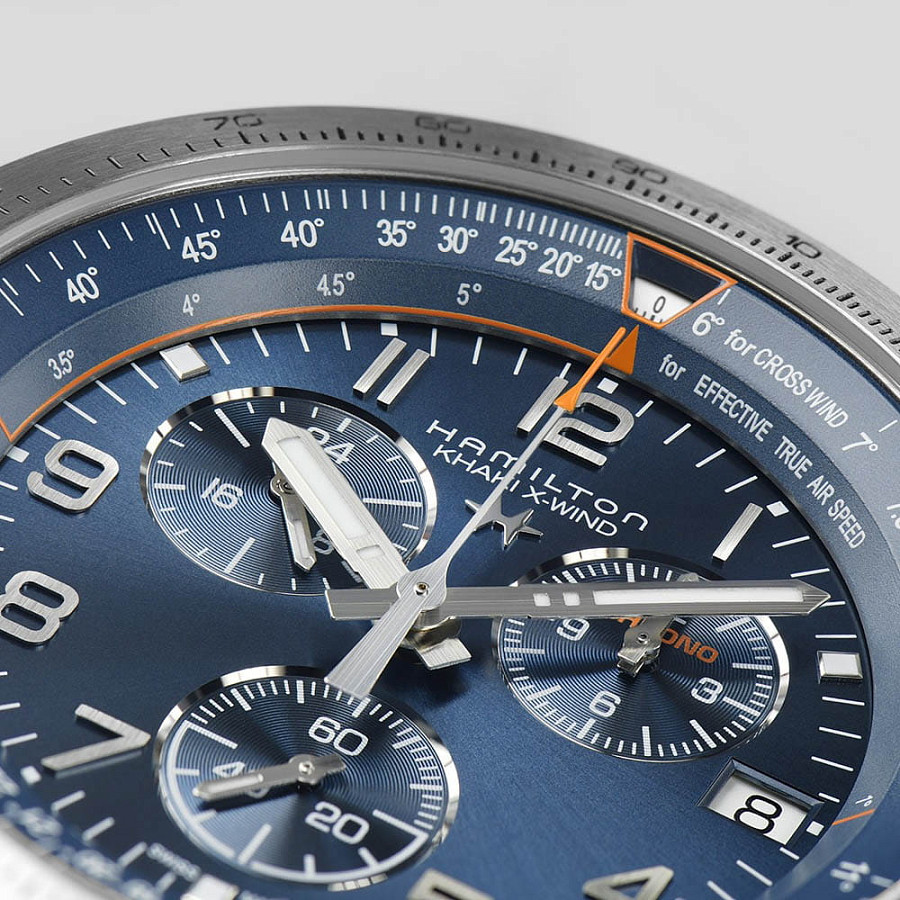 Часы Hamilton Khaki Aviation X-Wind GMT H77922341 — кварцевые, сталь