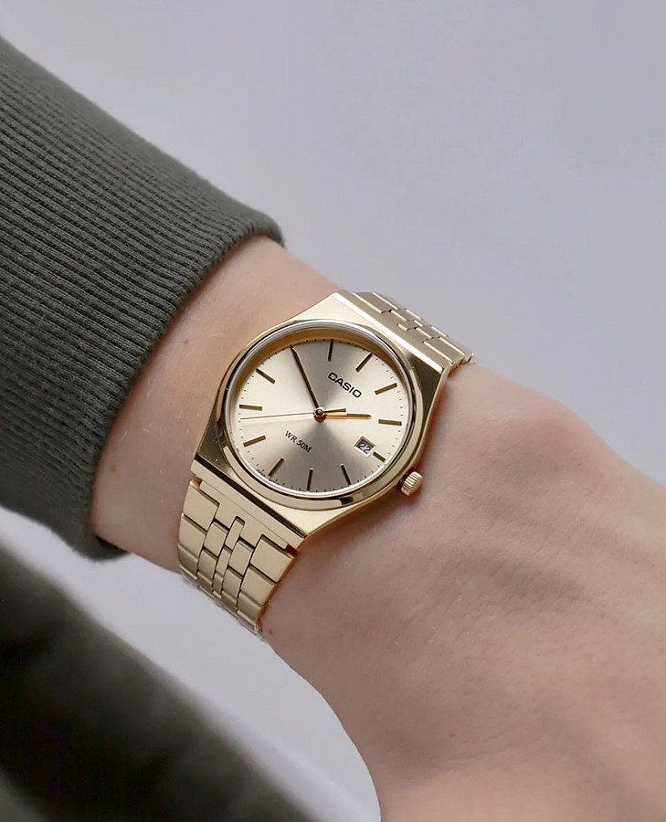 Часы Casio Collection MTP-B145G-9AVDF (MTP-B145G-9A) — кварцевые, металл сталь