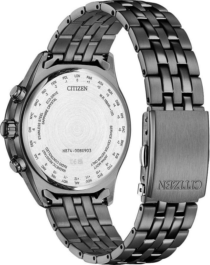 Часы Citizen Radio Controlled BY1037-51H — нержавеющая сталь с ip-покрытием, мужские