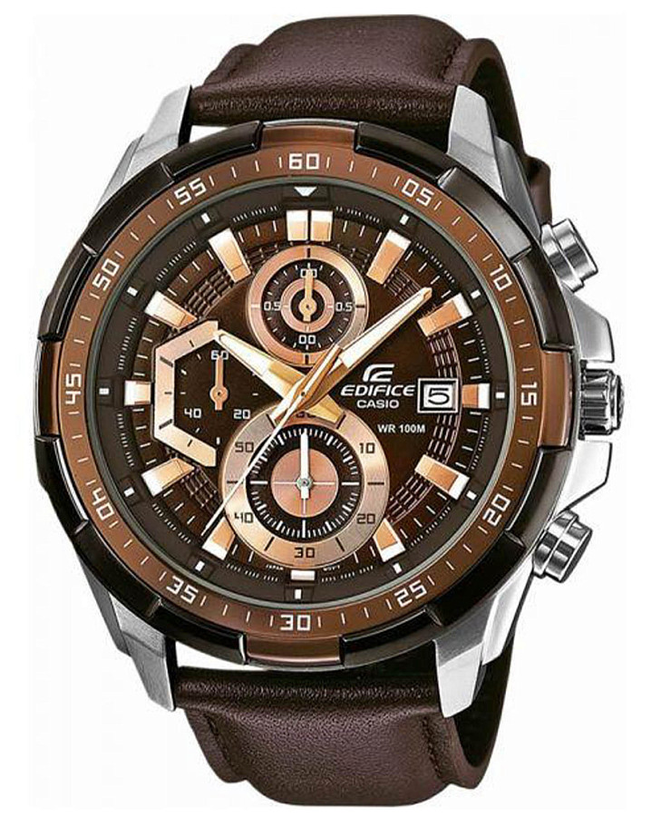 Часы Casio Edifice EFR-539L-5AVUDF (EFR-539L-5A) — мужские, коричневый