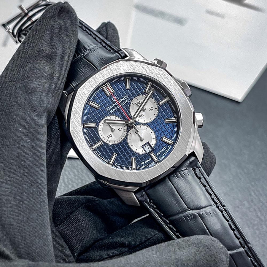 Часы Candino Chronos Carree C4747/1 — кожаный, мужские