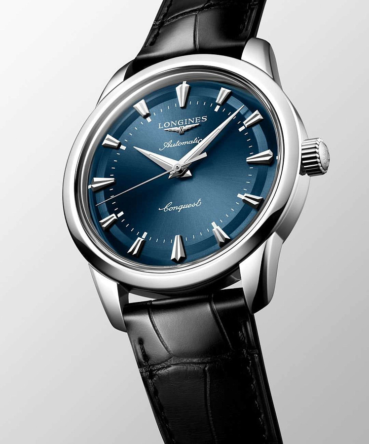 Часы Longines Conquest Heritage L1.650.4.92.2 — механические, металл сталь