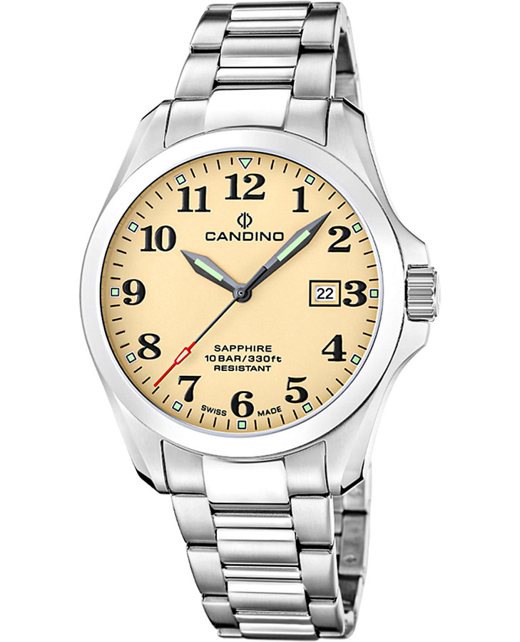 Часы Candino Field C4785/1 — мужские, бежевый