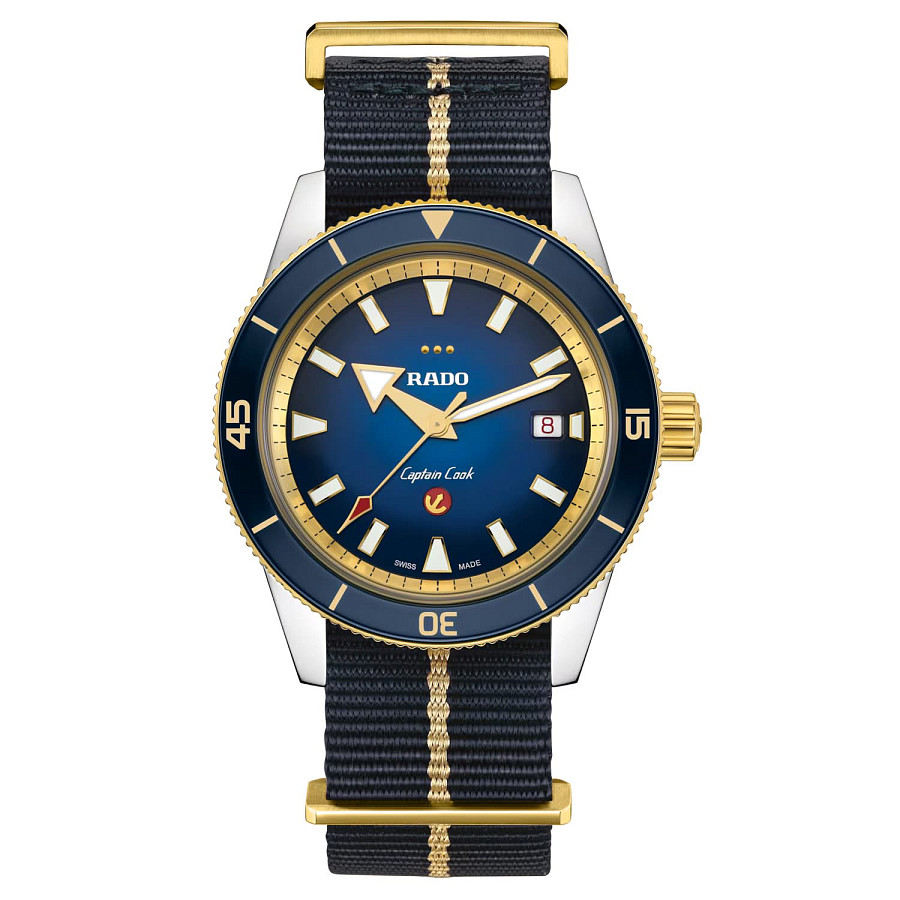 Часы Rado Captain Cook X European Cricket Special Edition R32138208 — механические, сталь металл