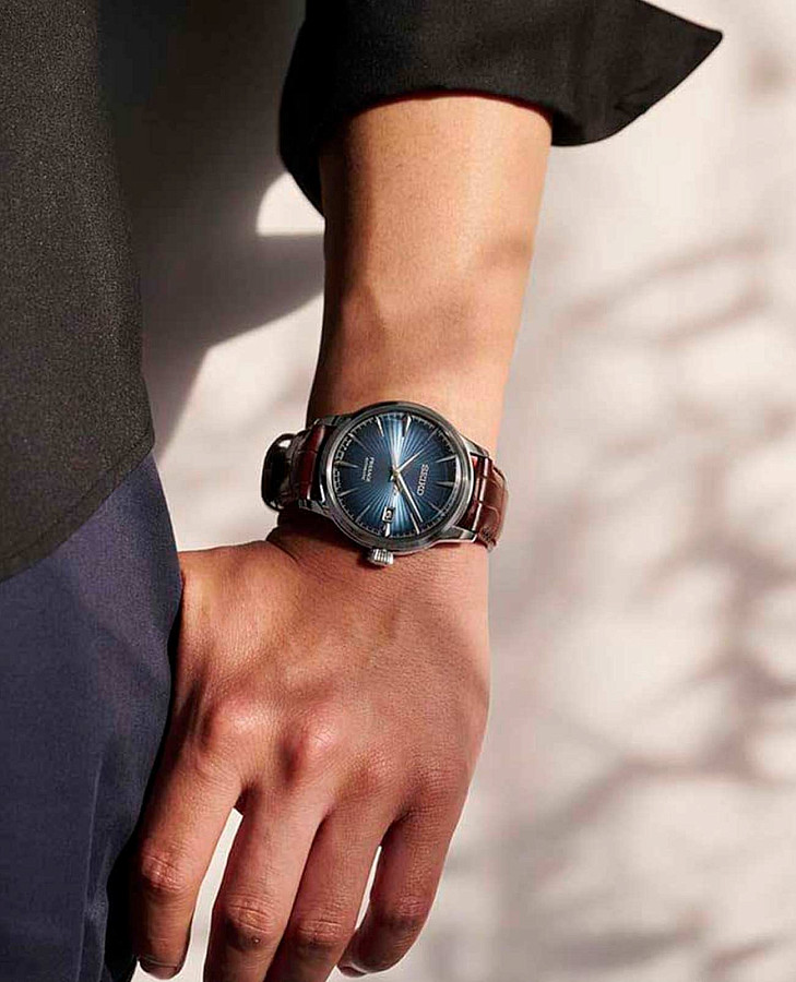 Часы Seiko Presage Cocktail Time SRPK15J1 — мужские, кожаный