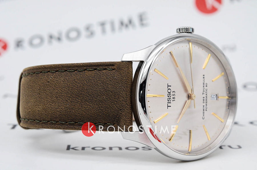 Часы Tissot Chemin des Tourelles Powermatic 80 T139.407.16.261.00 — сталь металл, Швейцария