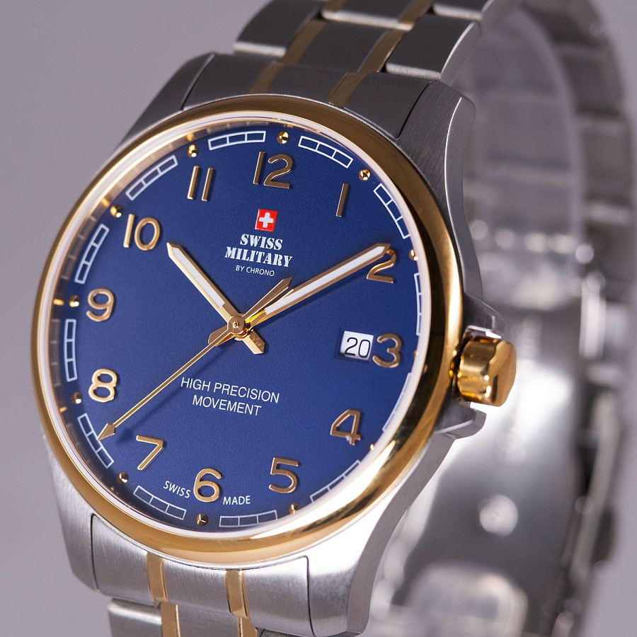 Часы Swiss Military by Chrono Сверхточные SM30200.21 — металл сталь, Швейцария