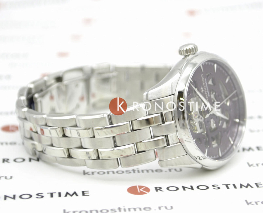 Часы Hamilton Jazzmaster Skeleton Lady Auto H32265101 — фиолетовый, сталь