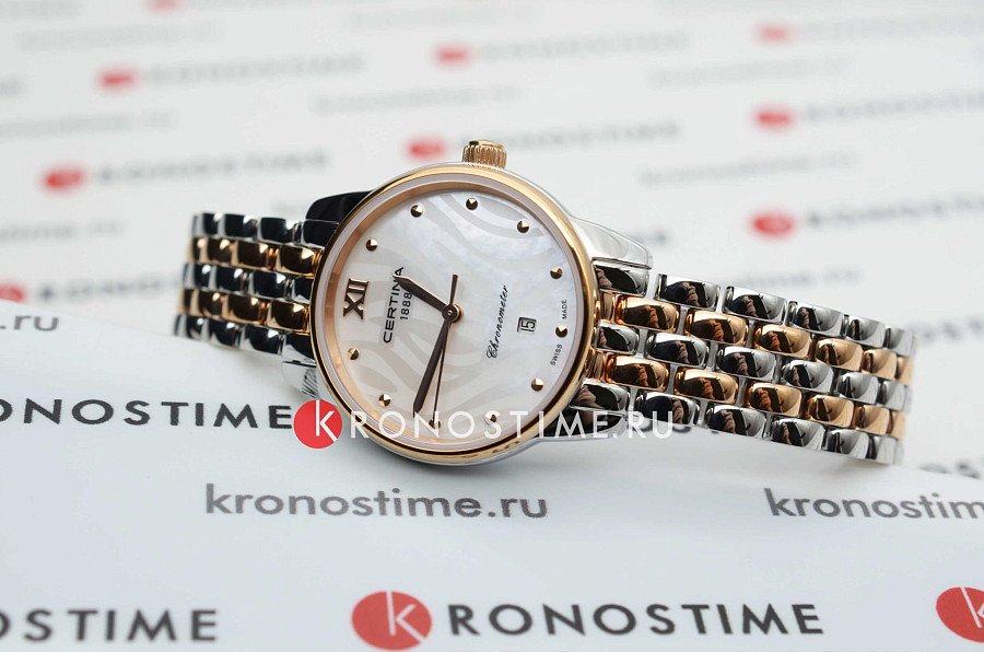 Часы Certina DS-8 Lady C033.051.22.118.00 — женские, сталь c pvd покрытием