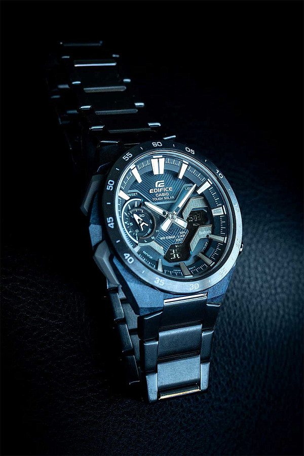 Часы Casio Edifice ECB-2200CB-2A — нержавеющая сталь с pvd-покрытием, мужские