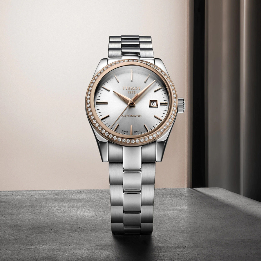 Часы Tissot T-My Lady Automatic 18K Gold T930.007.41.031.00 — женские, нержавеющая сталь