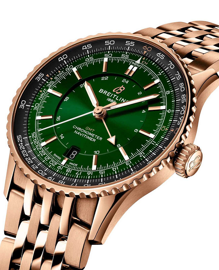 Часы Breitling Navitimer Automatic GMT 41 R32310251L1R1 — механические, золото