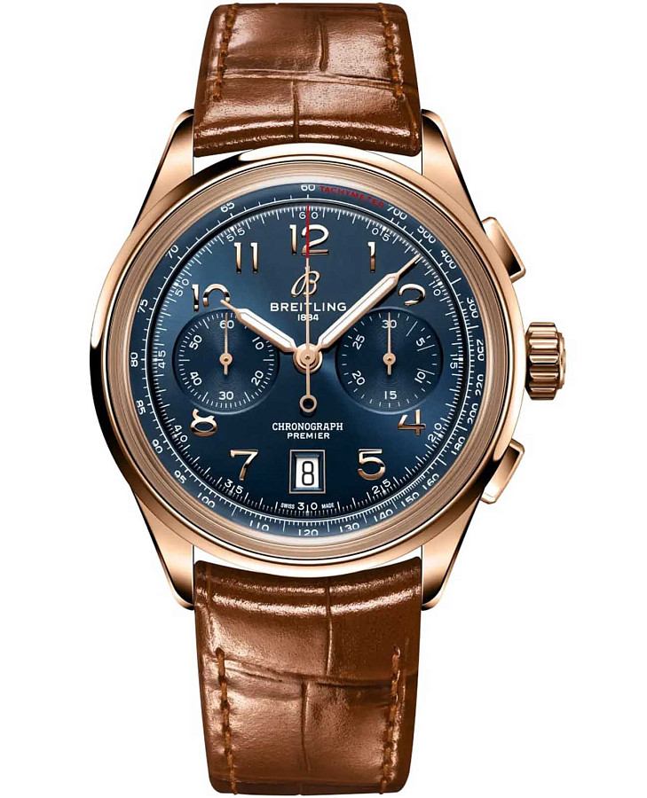 Часы Breitling Premier B01 Chronograph 42 RB0145171C1P1 — мужские, синий