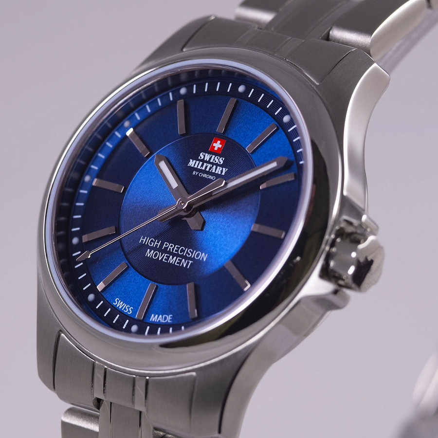 Часы Swiss Military by Chrono Сверхточные SM30201.03 — металл сталь, Швейцария