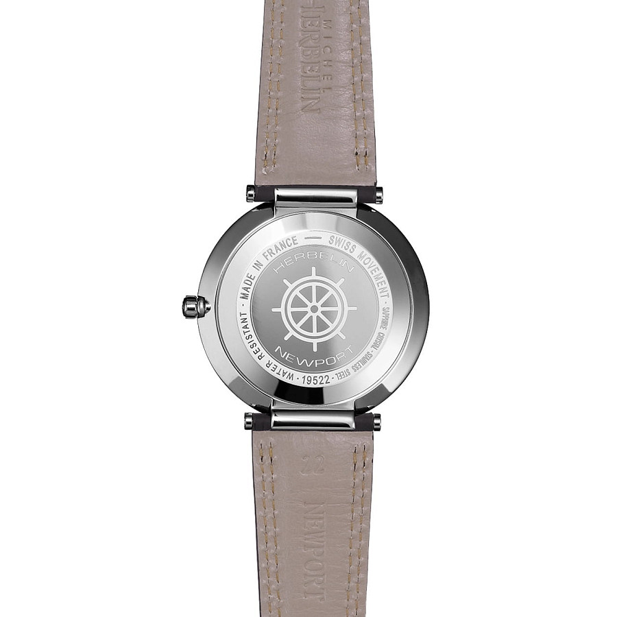 Часы Herbelin Newport Slim 19522AP15S — сталь металл, Франция
