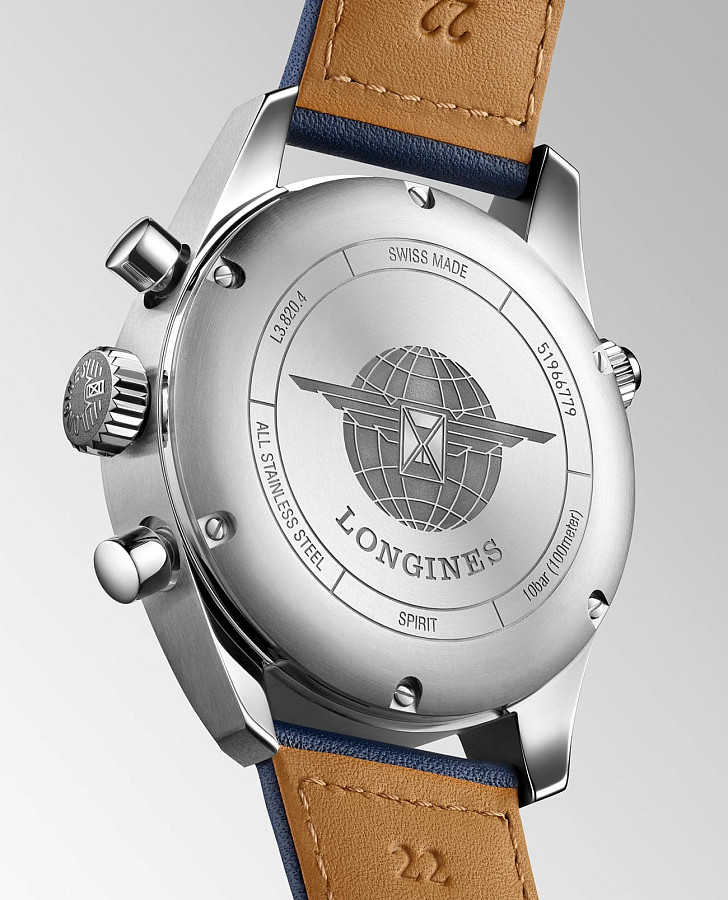 Часы Longines Spirit L3.820.4.93.0 — механические, сталь металл