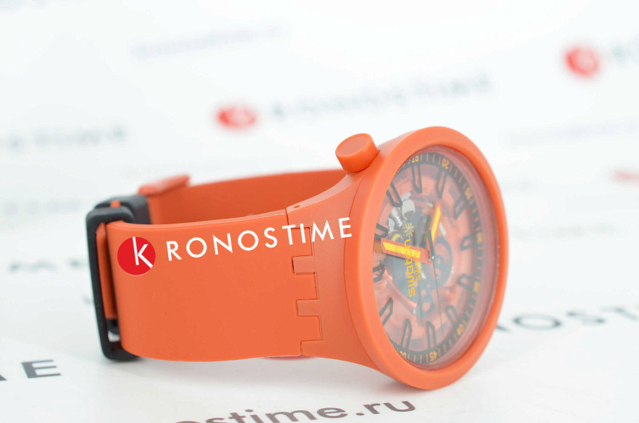 Часы Swatch Big Bold Lacquered SB01R100 — силикон, мужские