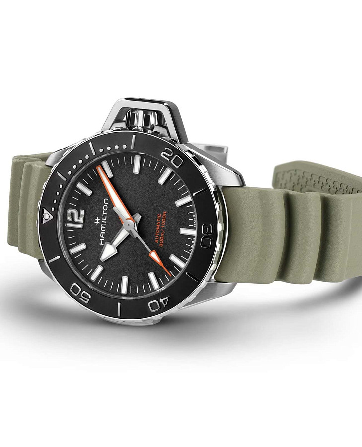 Часы Hamilton Khaki Navy Frogman Auto H77455331 — металл сталь, Швейцария