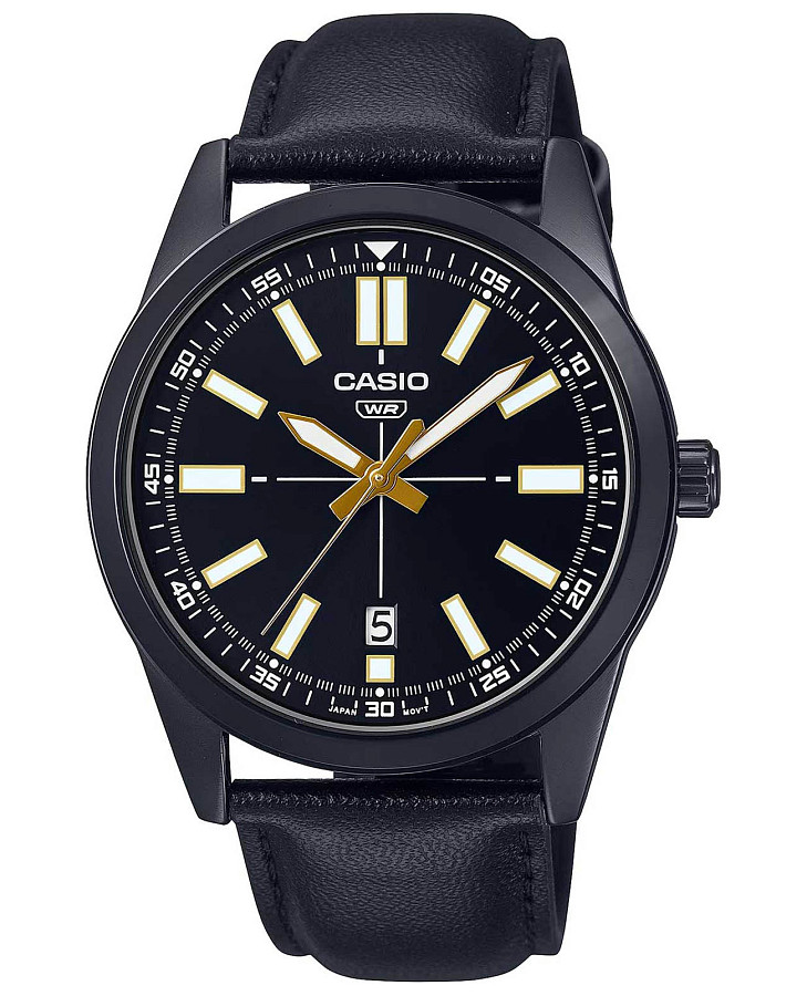 Часы Casio Collection MTP-VD02BL-1E — мужские, черный