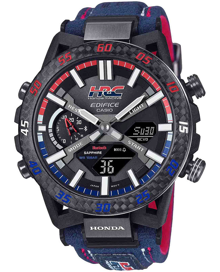Часы Casio Edifice HRC x Honda Racing ECB-2000HR-1A — мужские, черный