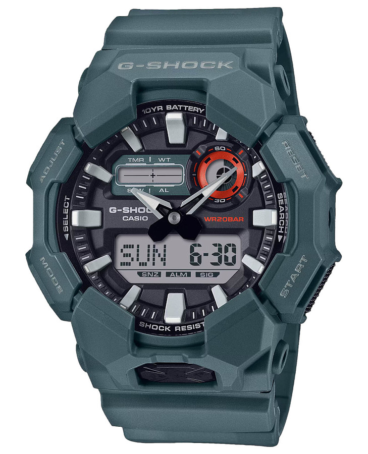 Часы Casio GA-010-2A — мужские, черный