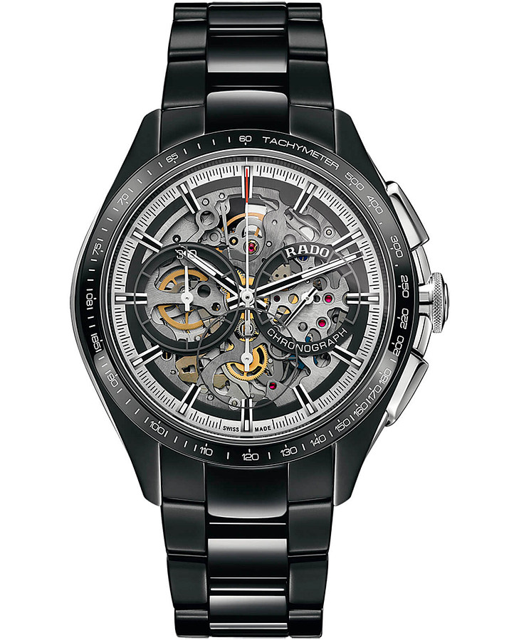 Часы Rado Hyperchrome Skeleton Automatic Chronograph Limited Edition R32249152 — мужские, черный