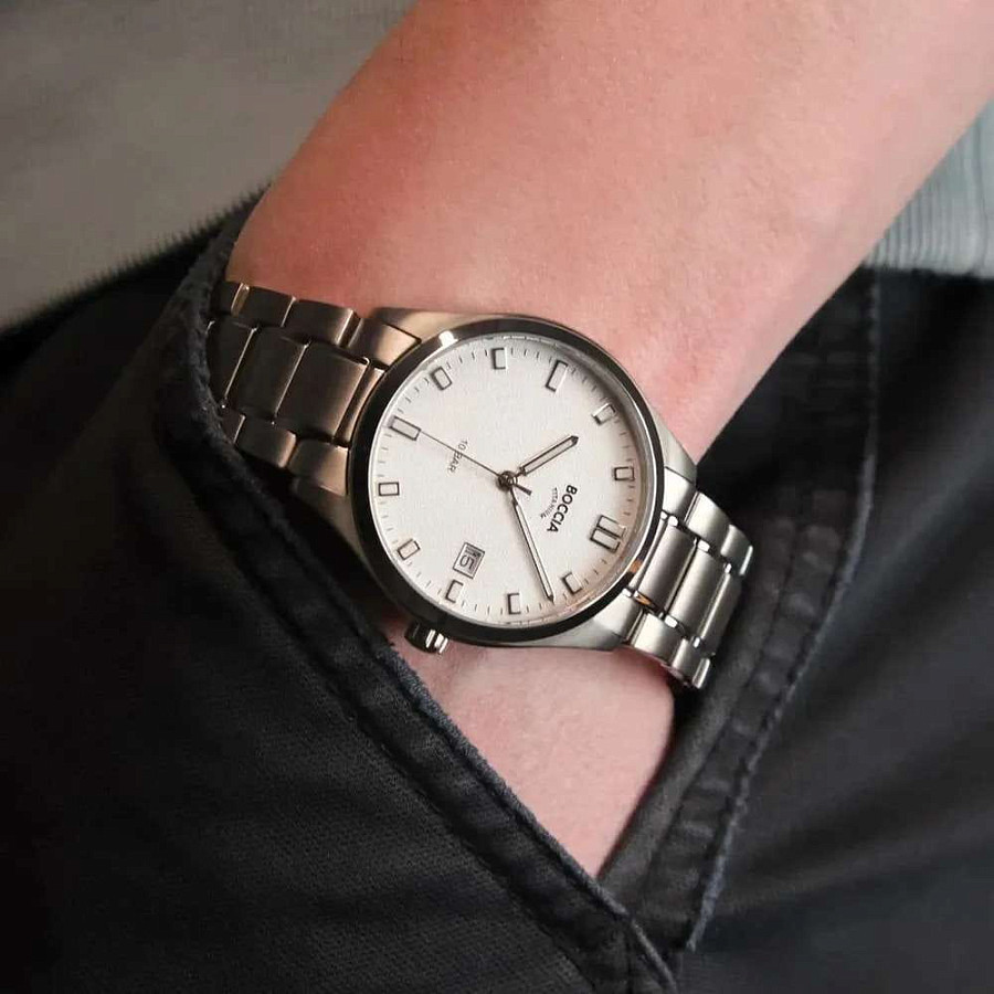 Часы Boccia Titanium Circle-Oval 3669-03 — титан, Германия