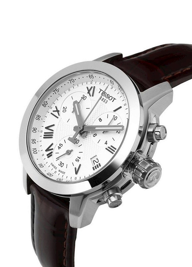 Часы Tissot PRC 200 Chronograph Lady T055.217.16.033.01 — кварцевые, сталь металл