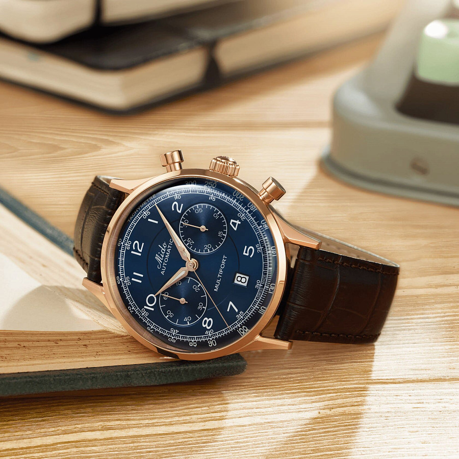 Часы Mido Multifort Patrimony Chronograph M040.427.36.042.00 — мужские, кожаный