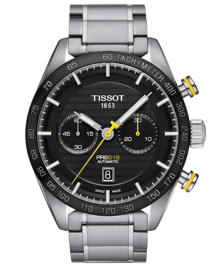 Часы Tissot PRS 516 Automatic Chronograph T100.427.11.051.00 — мужские, черный