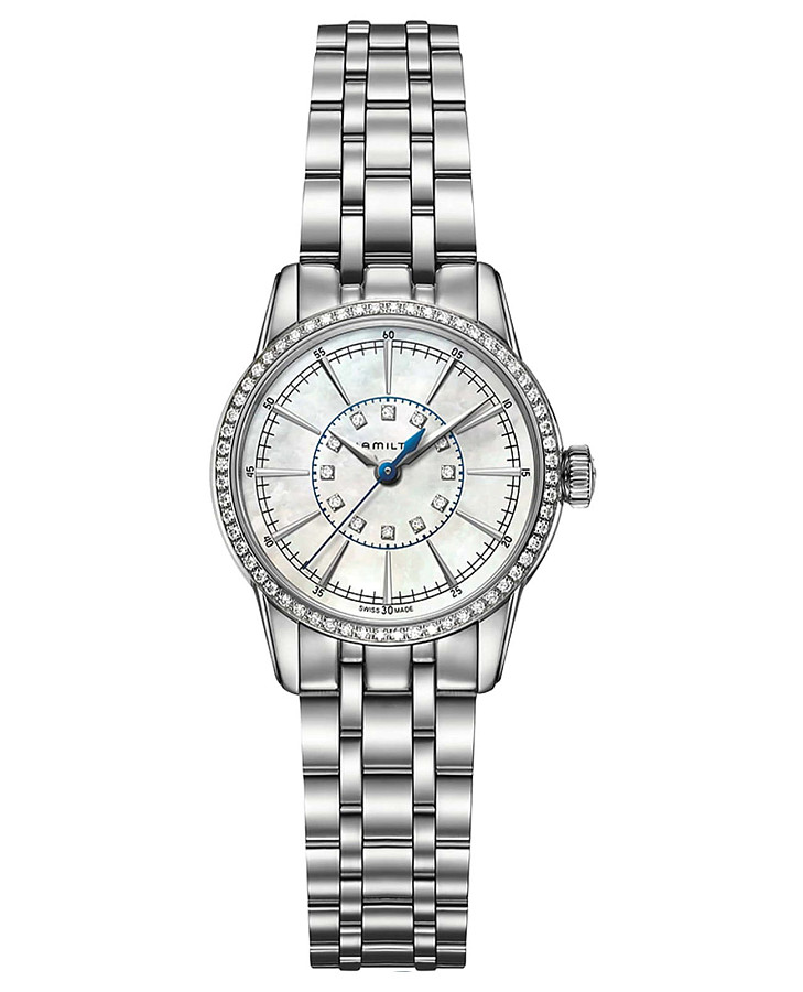 Часы Hamilton American Classic RailRoad Lady Quartz H40391191 — женские, перламутровый