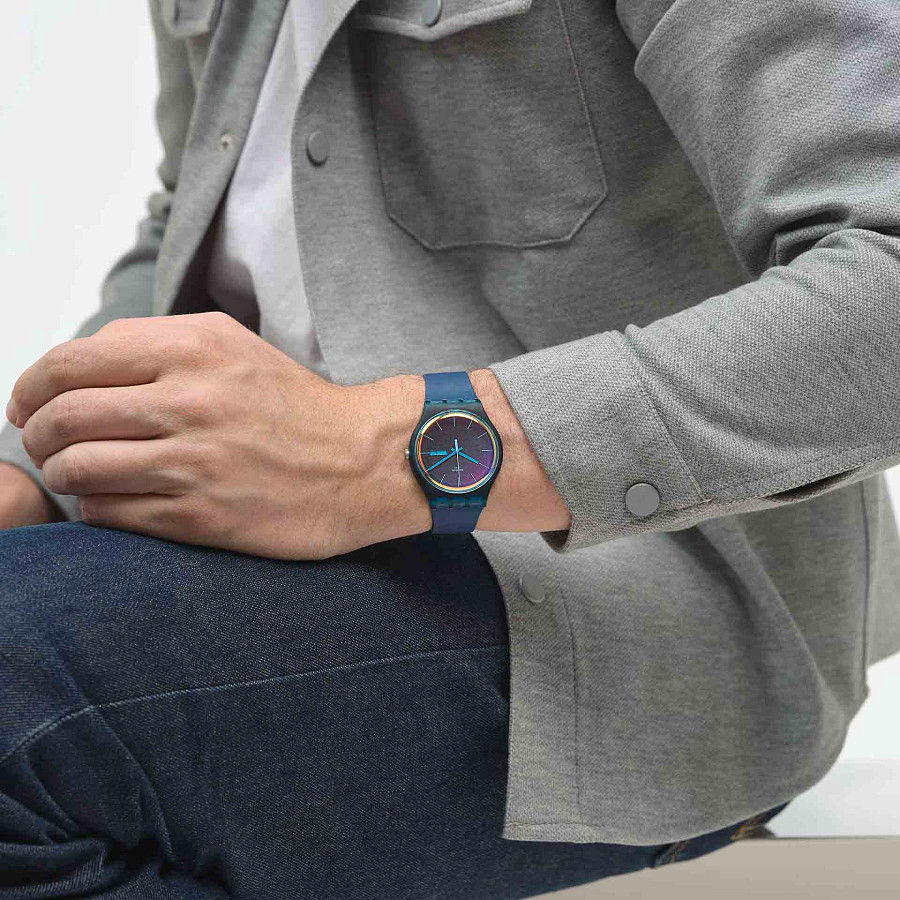 Часы Swatch New Gent Biosourced SO29N707 — силикон, мужские