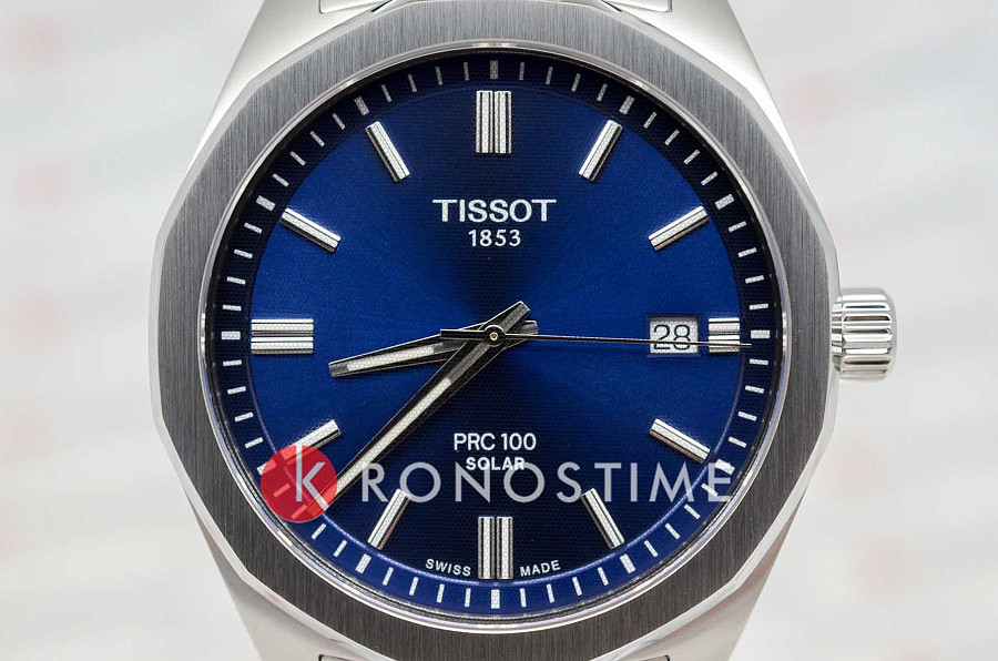 Часы Tissot PRC 100 Solar Quartz 39mm T151.422.11.041.00 — сталь металл, Швейцария