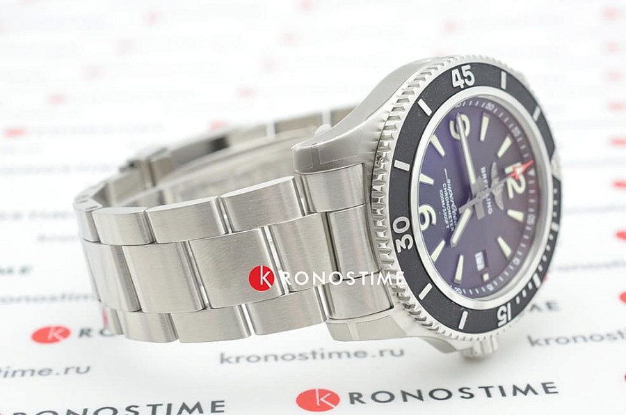 Часы Breitling Superocean Automatic 44 A17367D71B1A1 — черный, сталь металл