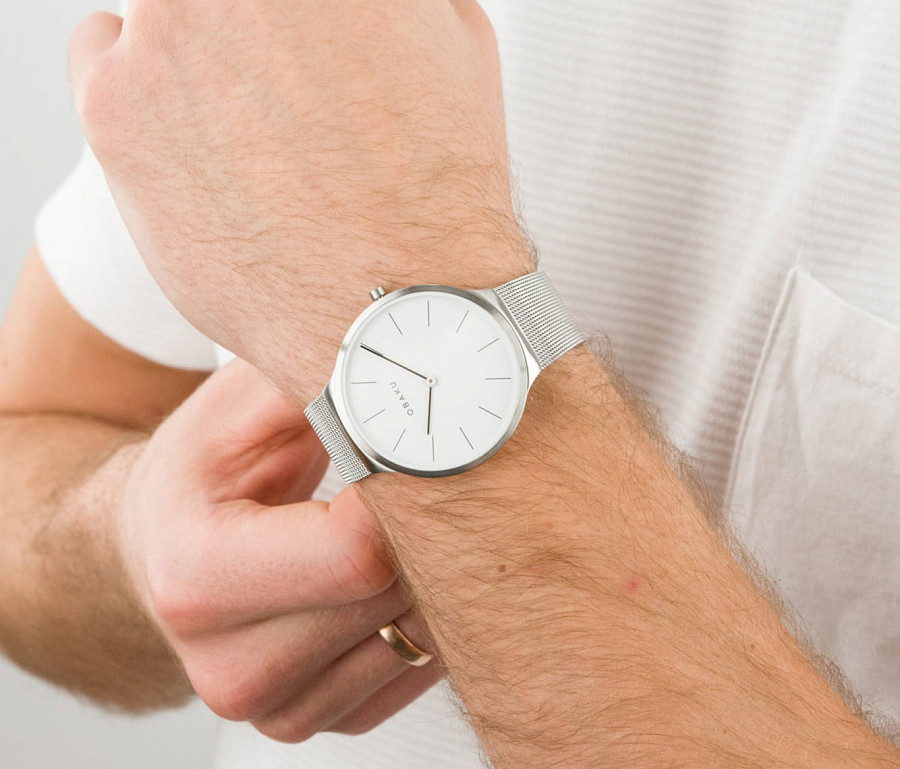 Часы Obaku Ark Steel V240GXCWMC — кварцевые, сталь