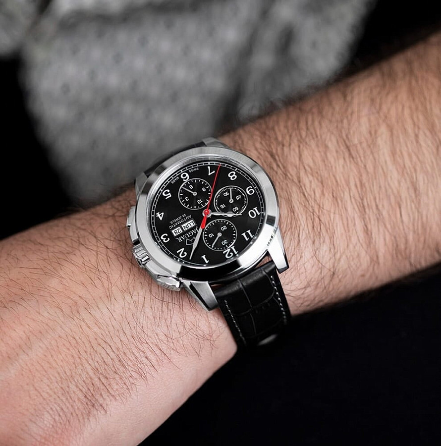 Часы Jaguar Le Chronographe J975/3 — кожаный, мужские