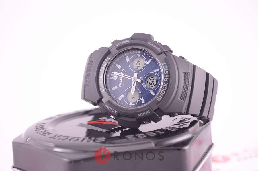 Часы Casio G-Shock AWG-M100SB-2A — пластик, мужские, Япония