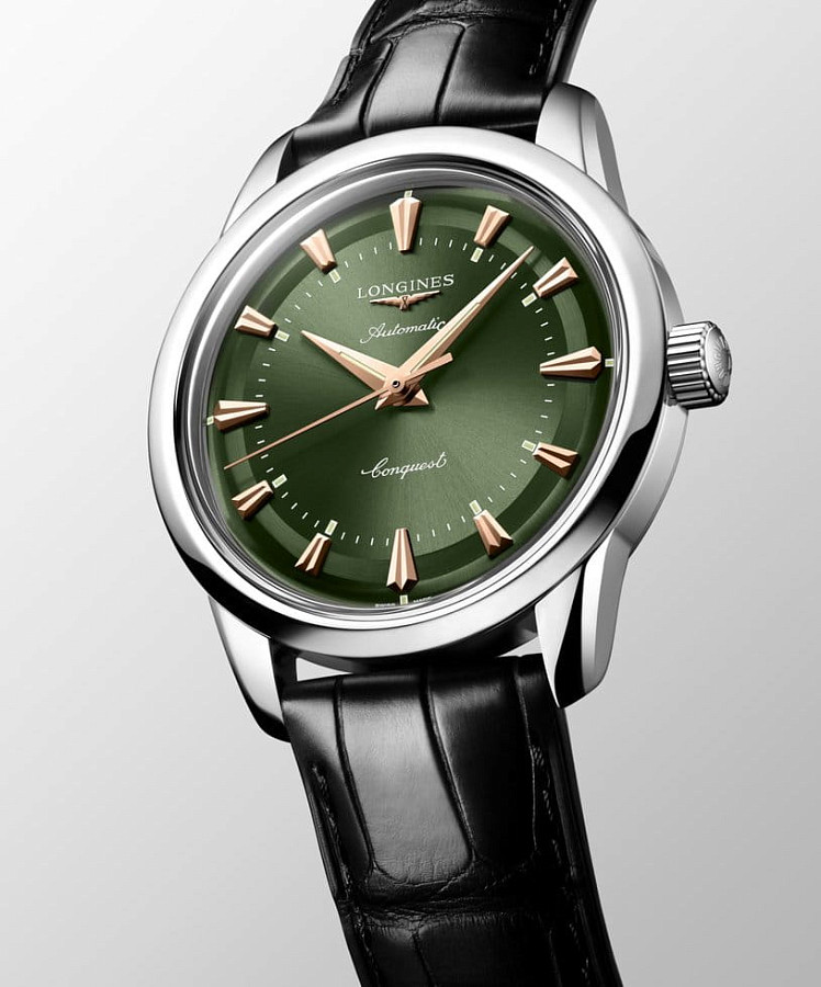 Часы Longines Conquest Heritage L1.649.4.02.2 — механические, металл сталь