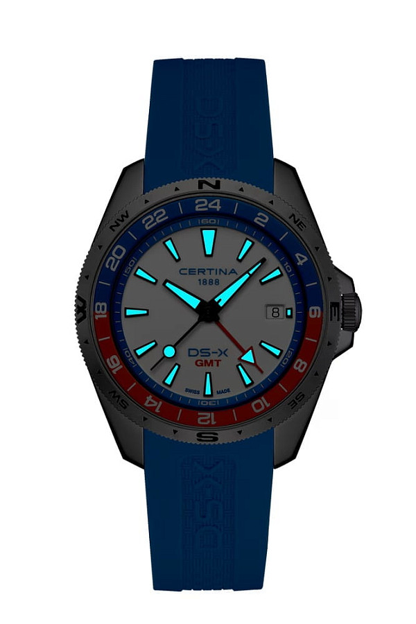 Часы Certina DS-X GMT C047.452.17.011.00 — кварцевые, сталь металл