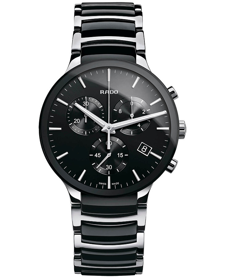 Часы Rado Centrix Chronograph R30130152 — мужские, черный
