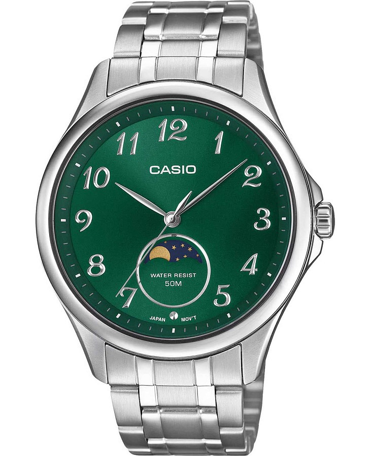 Часы Casio Collection MTP-M110D-3A — мужские, зеленый