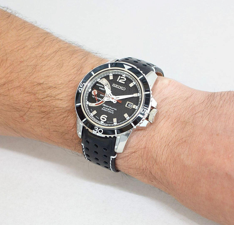 Часы Seiko Sportura SRG019P2 — кожа + текстиль, мужские