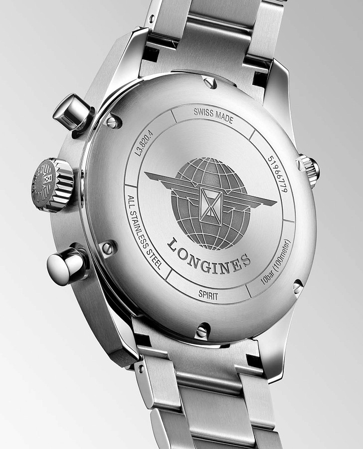 Часы Longines Spirit L3.820.4.93.6 — механические, металл сталь