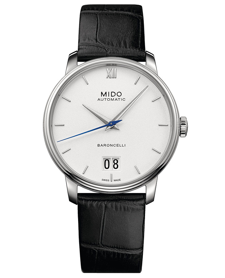 Часы Mido Baroncelli Big Date M027.426.16.018.00 — мужские, белый