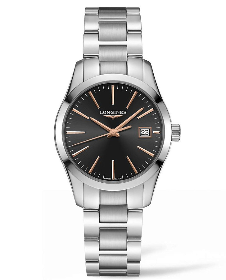 Часы Longines Conquest Classic L2.386.4.52.6 — женские, черный