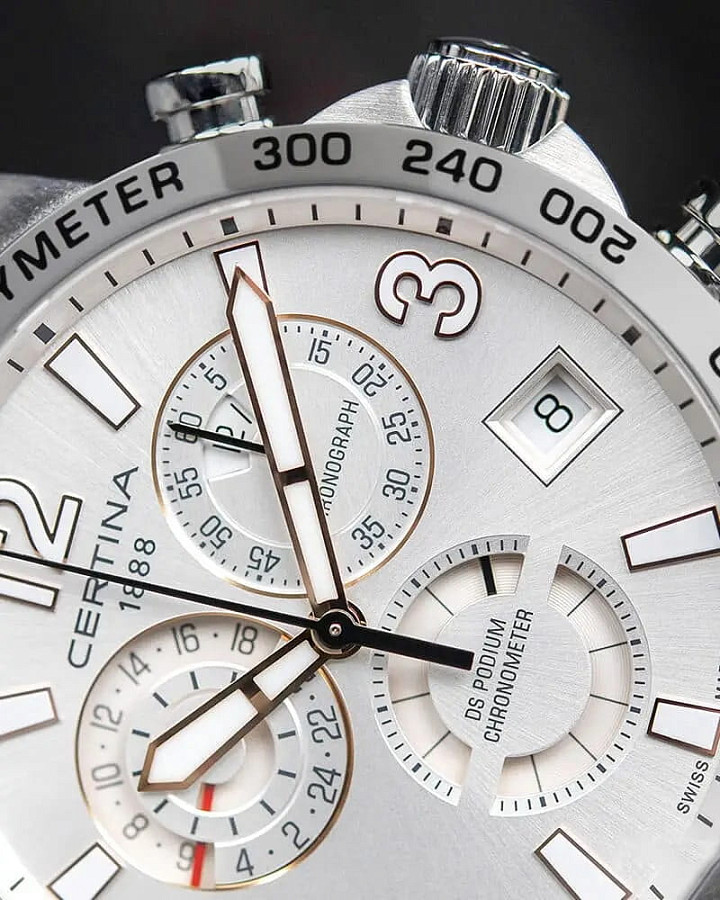 Часы Certina DS Podium Chronograph GMT C034.654.16.037.01 — сталь металл, Швейцария