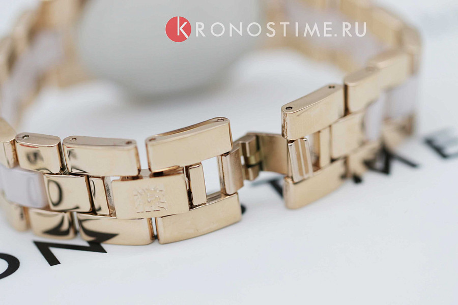 Часы Anne Klein Ceramic Diamond 4120BHRG — женские, сталь с ip покрытием + керамика