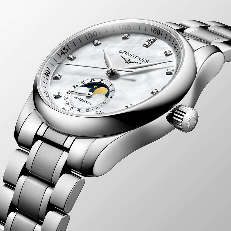 Часы Longines Master Collection L2.409.4.87.6 — перламутровый, металл сталь