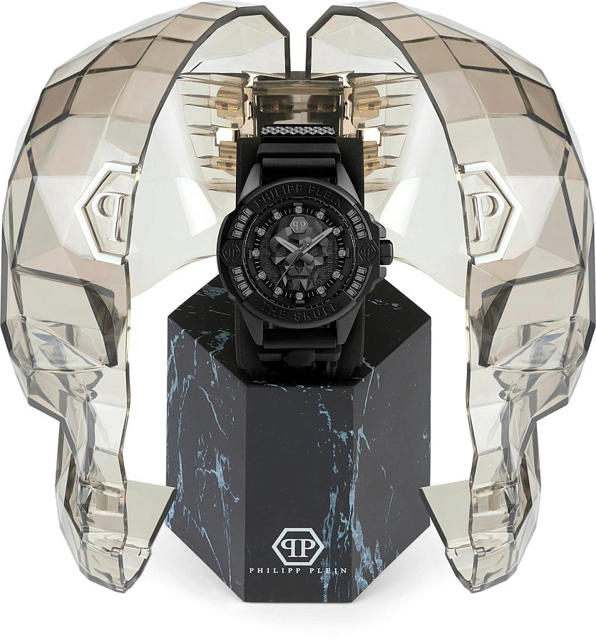 Часы Philipp Plein The Skull PWNAA0322 — мужские, черный